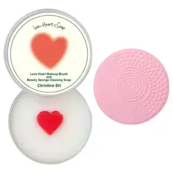 Revitalizing Makeup Brush Cleansing Soap with Silicone Mat - Effective for All Brush and Sponge Types (C - 100g)