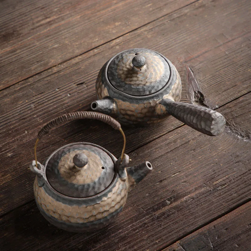 Japanese Coarse Pottery Handmade Teapot Warmer Ceramic Retro Tea Heater Candle Stand Kettle Holder Stove Kung Fu Set