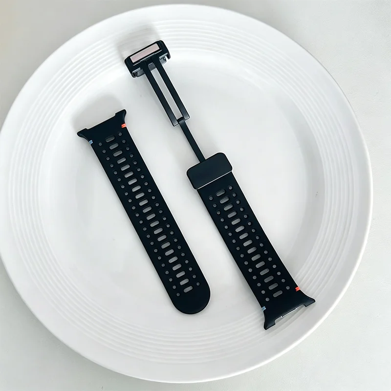 Sport Silicone Band with Magnetic Clasp - Breathable, Sweatproof, Lightweight Design