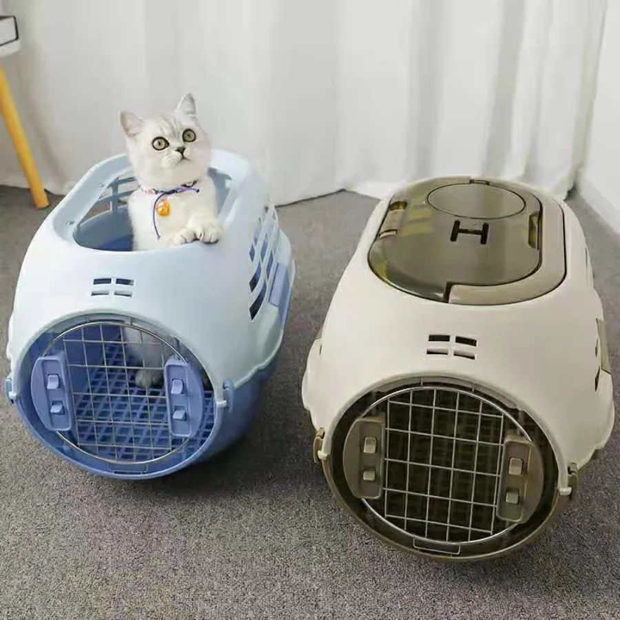 

Traveling Cat Carrier Designer Portable Case Breathable Cat Carrier Plastic Outdoor Large Transparent Airline Mochilas Cat Cage