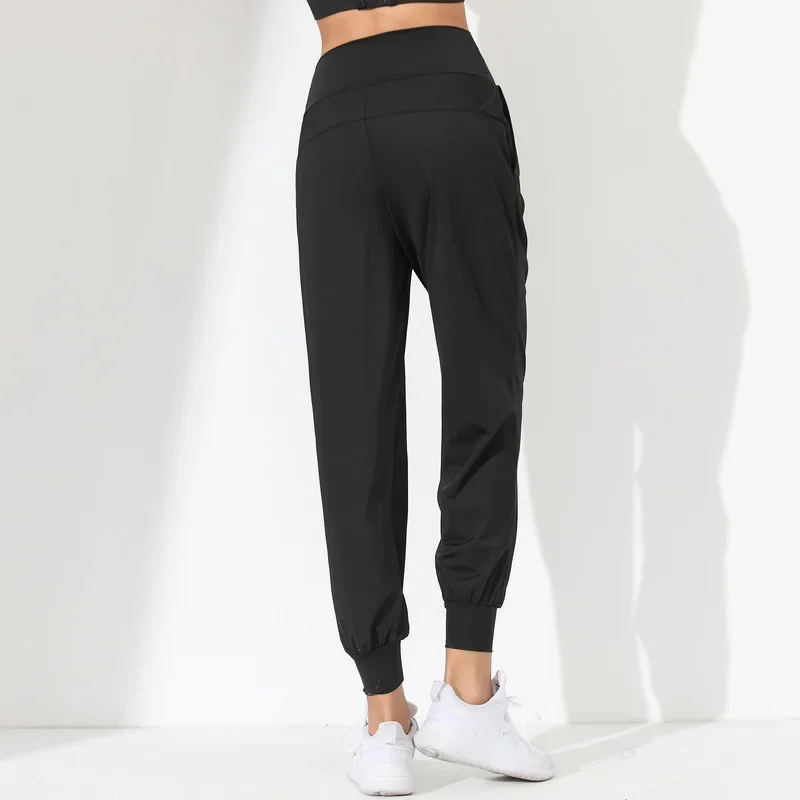 Quick Dry Fitness Pants Yoga Running Loose Trousers Elastic Waist Sports Long Trousers Autumn Exercise Loose Leggings