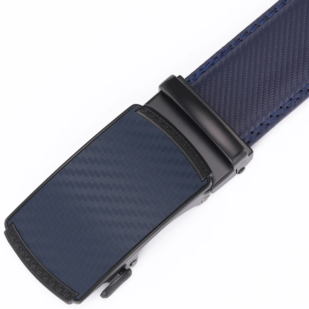 Hochwertiger Herren-Ledergürtel mit automatischer Schnalle, Herrengürtel, Luxusmarken, Taillengürtel für Jeans, Hose, große Mode, Blau, Braun, Schwarz – Detail 7