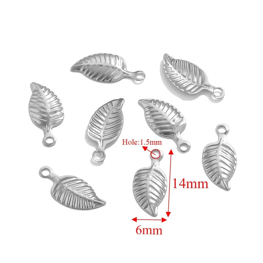 Stainless Steel Fittings Gold Leaves DIY Accessories Pendant Wholesale 11