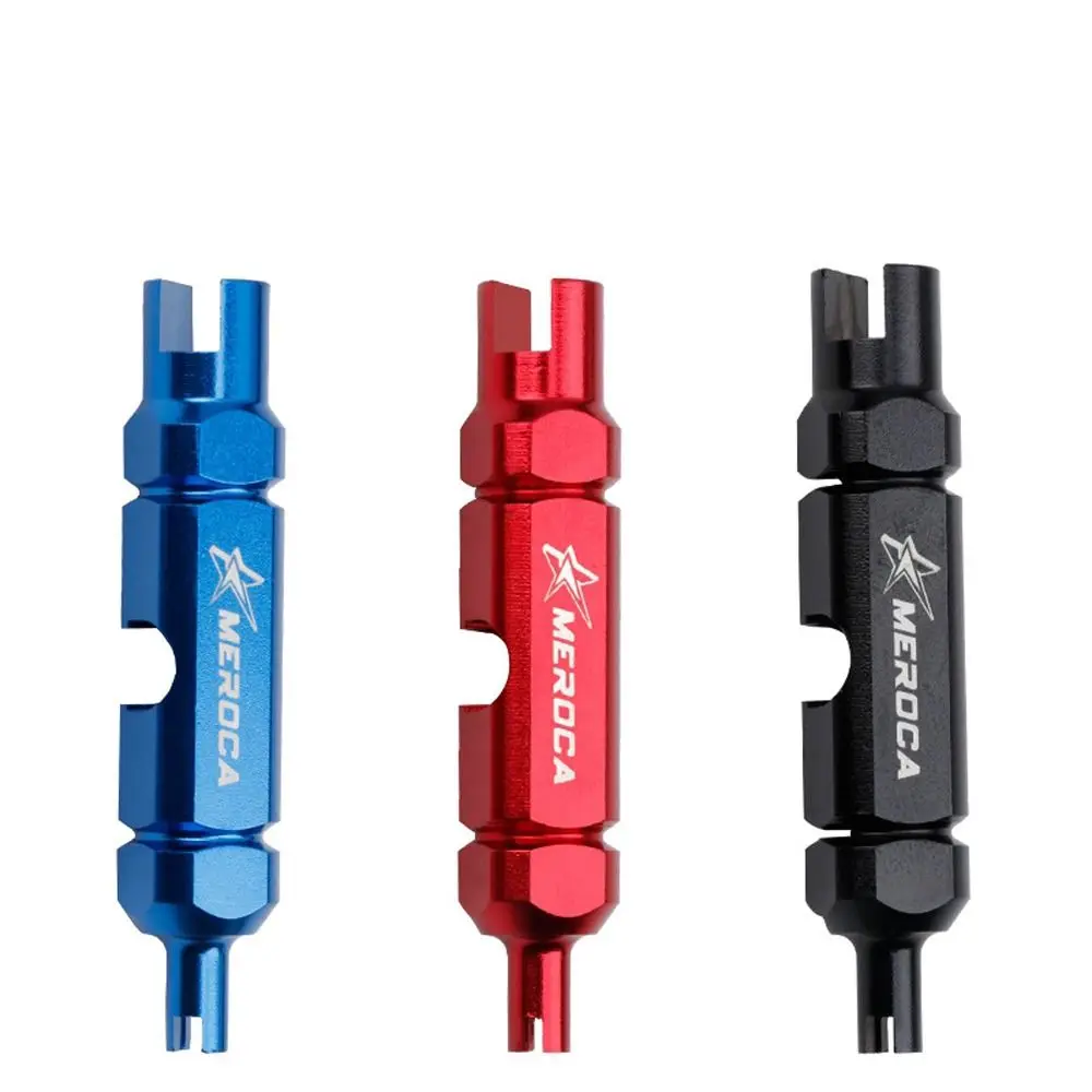 3 in 1 Schrader Valve Tool Aluminium Alloy Disassembly Valve Core Wrench Prismatic Shape Portable Air Nozzle Wrench