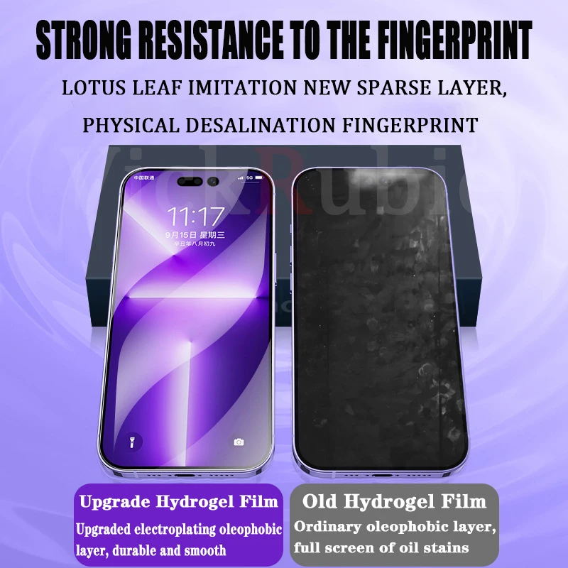 4Pcs Full Cover HD Hydrogel Film For iPhone 14 11 15 12 13 Pro Max 7 8 14 Plus Screen Protector iPhone 13 12 Mini X XR XS MAX SE — view 2