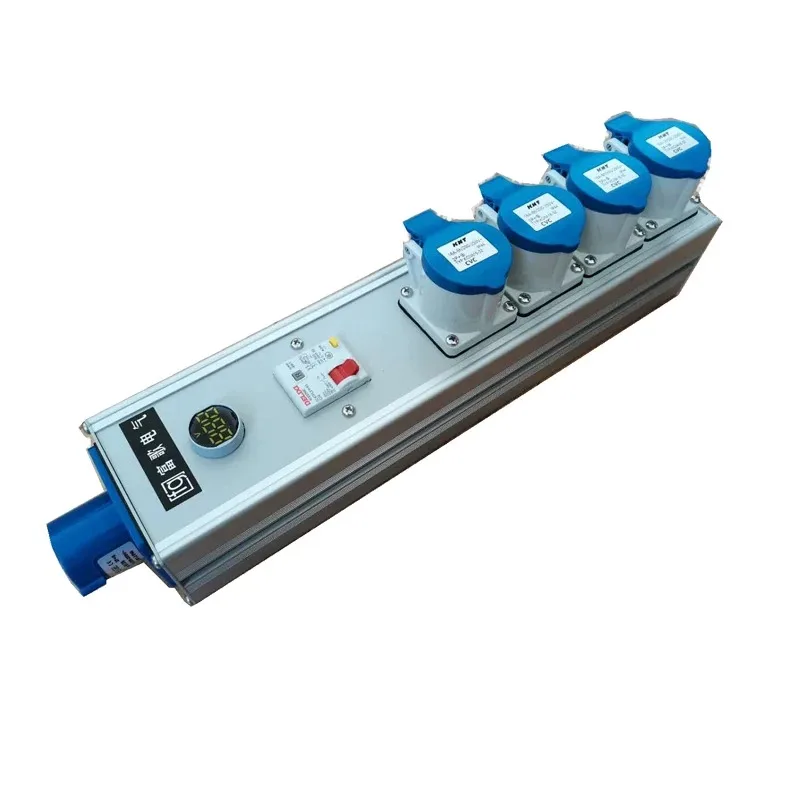 

4 output with air-open stage performance power box 16A aviation industry plug-in power distribution box 220 input