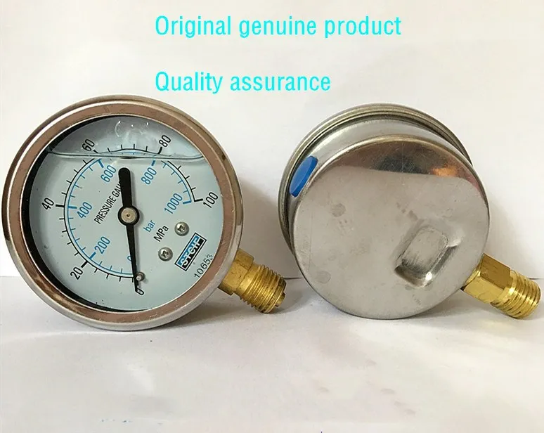 

Shock proof pressure gauge yn-600-100mpa 1 / 4 oil pressure gauge 0-1000bar high pressure gauge Hydraulic Gauge