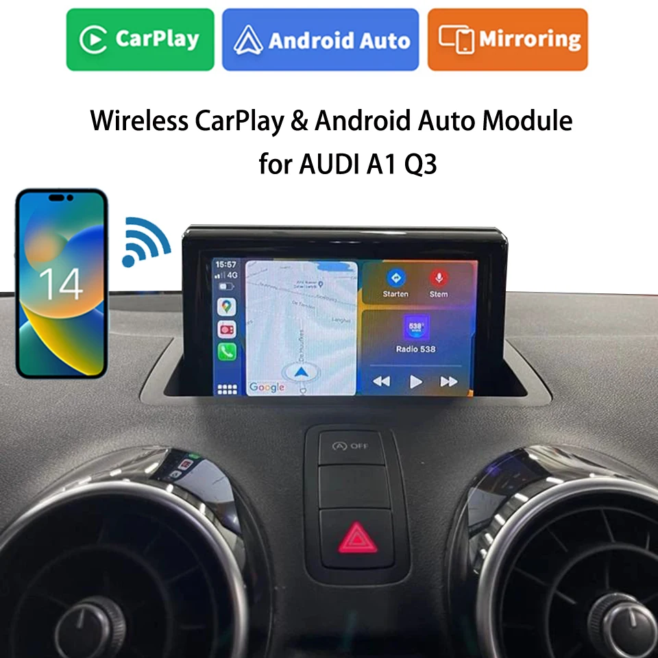 Icarplay Nuovo Aggiornamento Car Play & Android Auto Module Per Audi A1 Q3 Apple Carplay Rmc System Oem Touch Screen Control