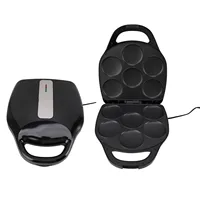 1400W Electric Pancake Maker 6 Slots 3.5in Dual Sided Heating Antistick Smart Temperature Control Arepa Maker for Breakfast 1