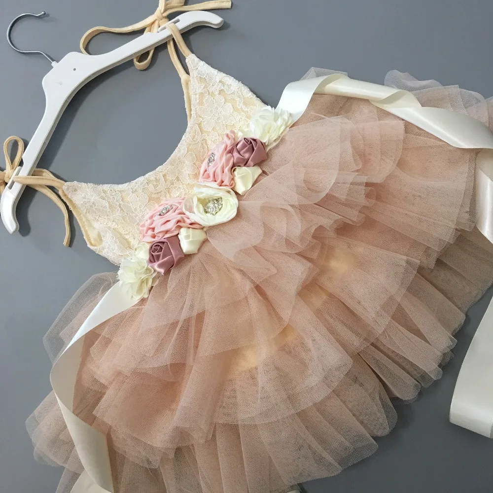 Платье-пачка детское летнее с цветочным принтом на бретельках | Детская одежда и