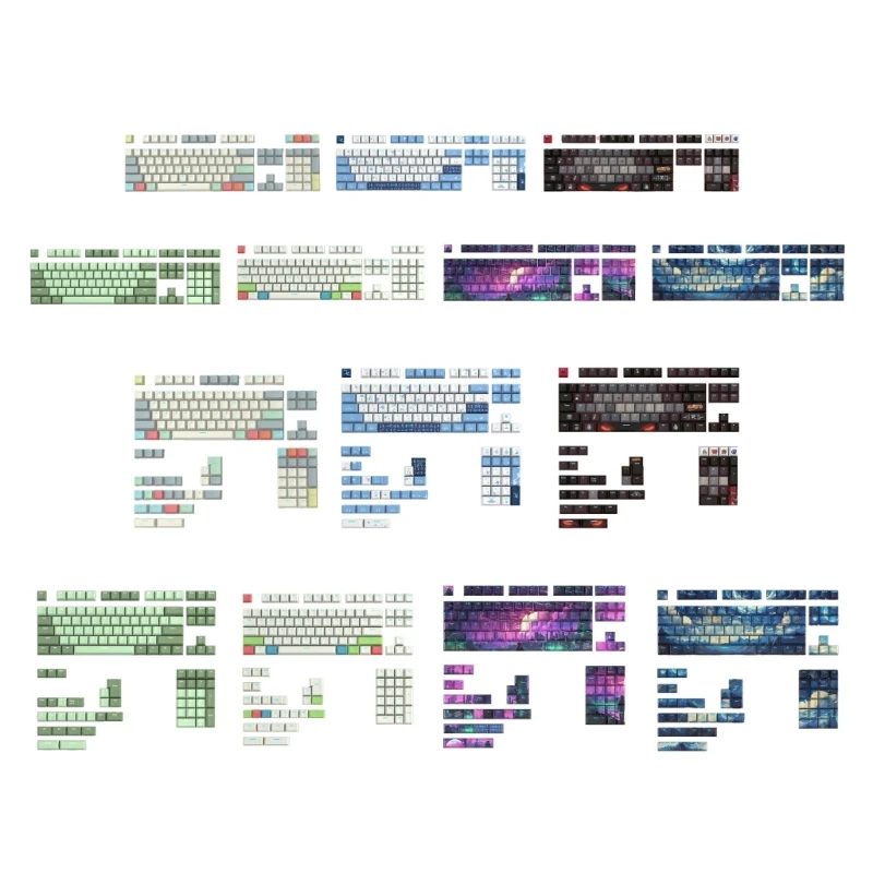 

Double Shot PBT Backlit Keycap 108/135Keys DyeSub CherryProfile Keycaps for Game Mechanical Keyboard Switches C1FD