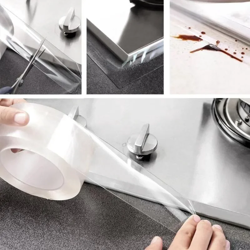 Description Picture 5 of item3/5M Nano Tape Anti-mold Waterproof Adhesive Tapes Single Sided Tape Transparent Cleanable Kitchen Bathroom Supplies Tapes