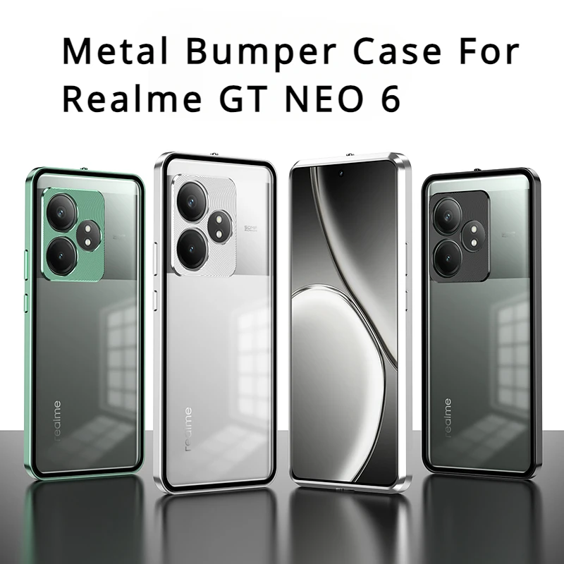 

Чехол-бампер из алюминиевого сплава для Realme GT Neo 6 6,78 дюйма
