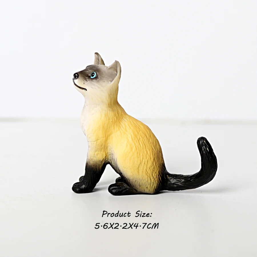 Generic Estatueta de modelo de gato realista Figuras de animais de diorama,  conjunto de jogo de coleção para topo de bolo, BRANCO