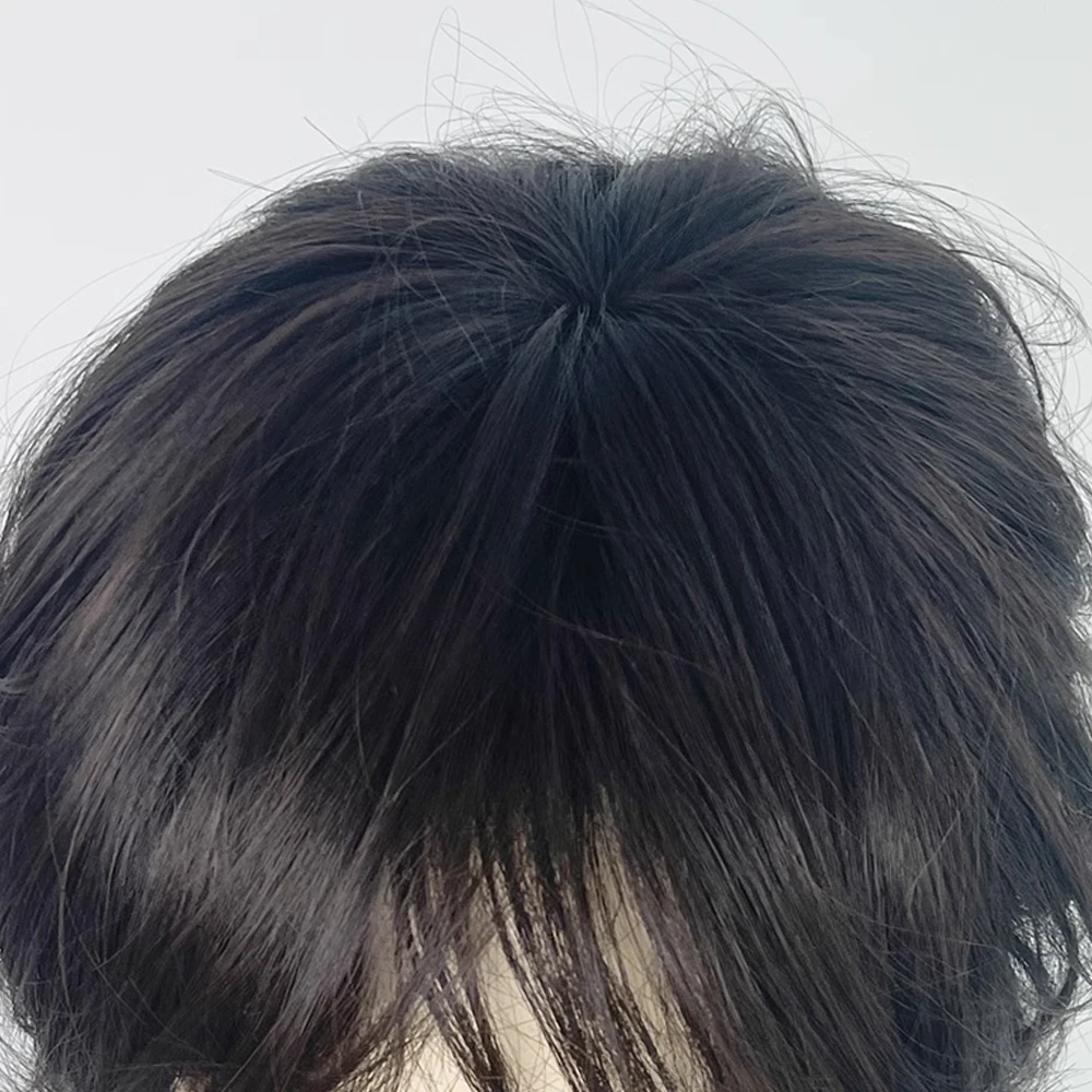 Stylish Short Synthetic Mullet Wig with Bangs for Cosplay and Daily Wear - Black, Gray, Green