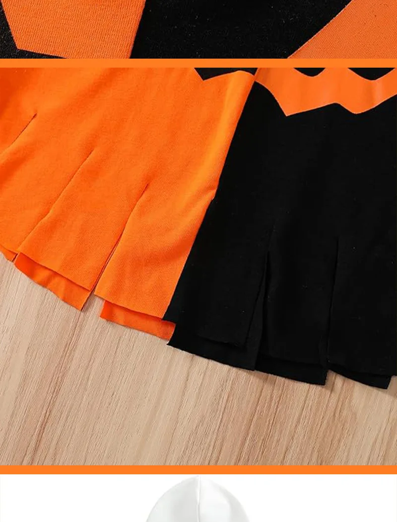 Pumpkin & Bat Halloween Cloak with Hat – detail image 5