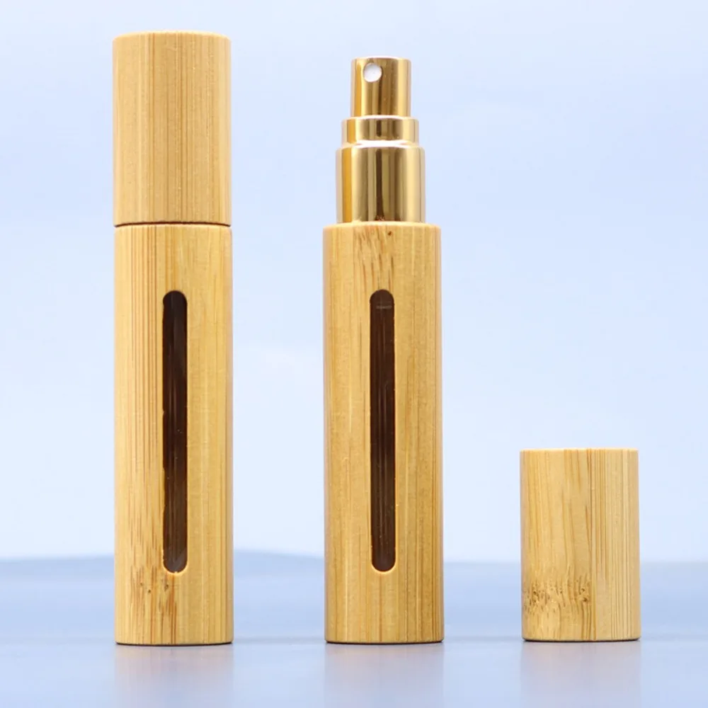 5ml 10ml Bamboo Spray Bottle for Travel, Portable Refillable Mini Cosmetic Container, E... - SKU BSB01143 - UGI Packaging