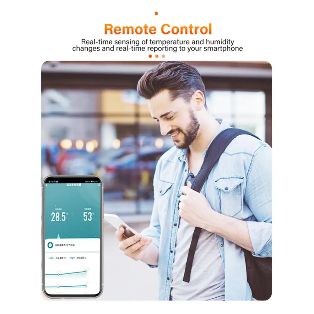 Ewelink Zigbee 스마트 온도 습도 센서 앱 모니터, 실내 습도계 컨트롤러 모니터링, 알렉사 구글 홈으로 작동