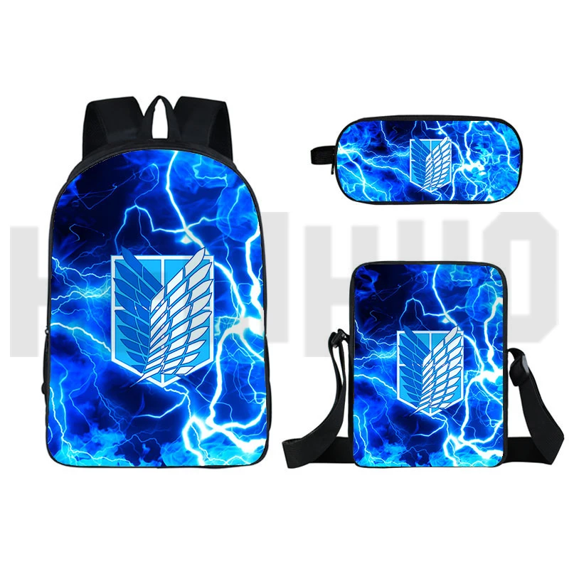 Mochilas Attack on Titan мужской рюкзак с 3D принтом для путешествий 16 дюймов аниме школьная