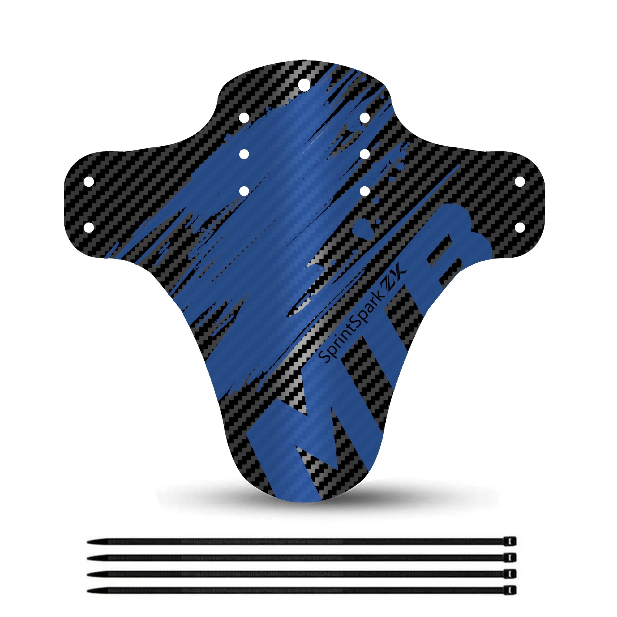 Upgraded Ultra-Light Carbon Pattern Bicycle Mudguards in Six Colors