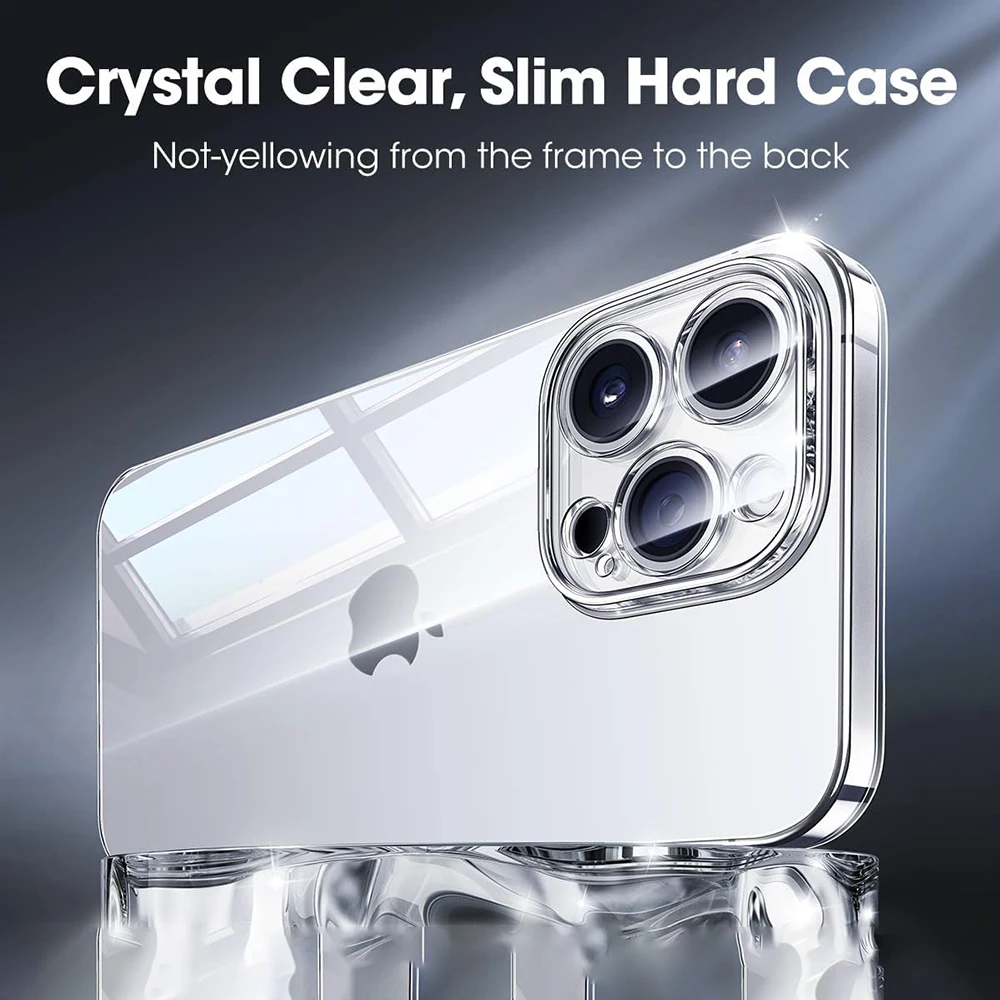 Luxury Transparent Ultra Thin Crystal Phone Case - Hard Back Cover, Slim Shell Coque