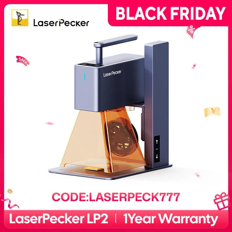 Laserpecker 2เครื่องแกะสลักเลเซอร์แบบพกพาเครื่องพิมพ์ไม้เครื่องแกะสลัก DIY โลโก้ mesin grafir Laser แกะสลักศิลปะ 1