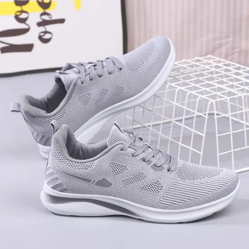Men Sneakers Spring Summer Breathable Comfortable Non Slip Soft Sole Lightweight Casual Sports Mesh
