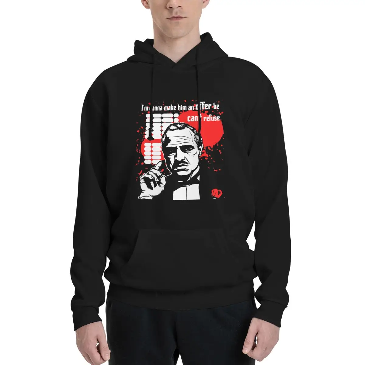 

Humorous The Godfather Vito Corleone 15 Couples Plus Velvet Hooded Sweater Funny Leisure cute Hooded rope Hoodie Top quality