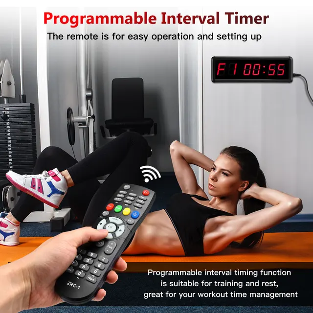 1,5 Hüvelykes Programozható Távirányító Led Crossfit Időzítő Garázs Sport Edzés Óra Tornaterem - Image 2