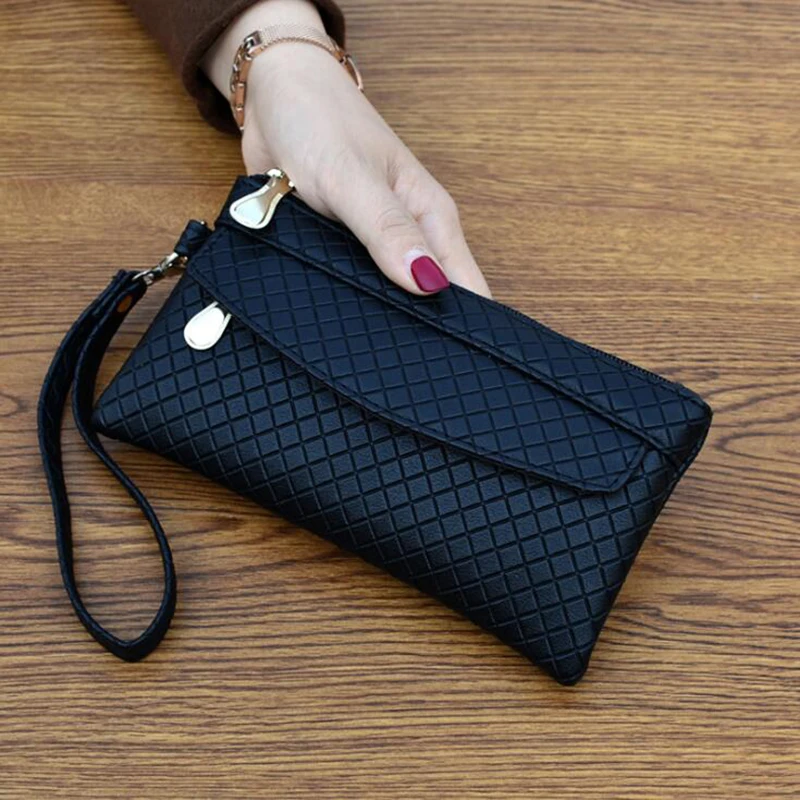 Women Fashion Exquisite Shopping Bag Wallet Portable Casual PU Leather Hangbag Purses Coin Pocket Waterproof  Solid Color 2024 5