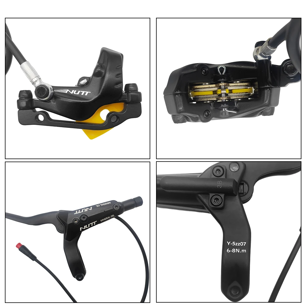 Bicycle Disc Brake NUTT 4 Piston Y-5 Electric E-Bike Scooter Hydraulic 140 160 180 Rotor For A5-D KUGOO Dualtron Kaabo Mantis