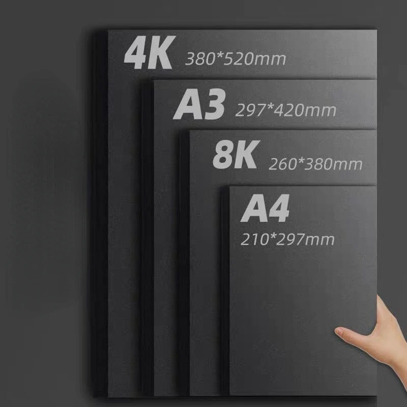 High quality 50pcs A3 /A4 black cardboard paper manual cardboard paper Album jams