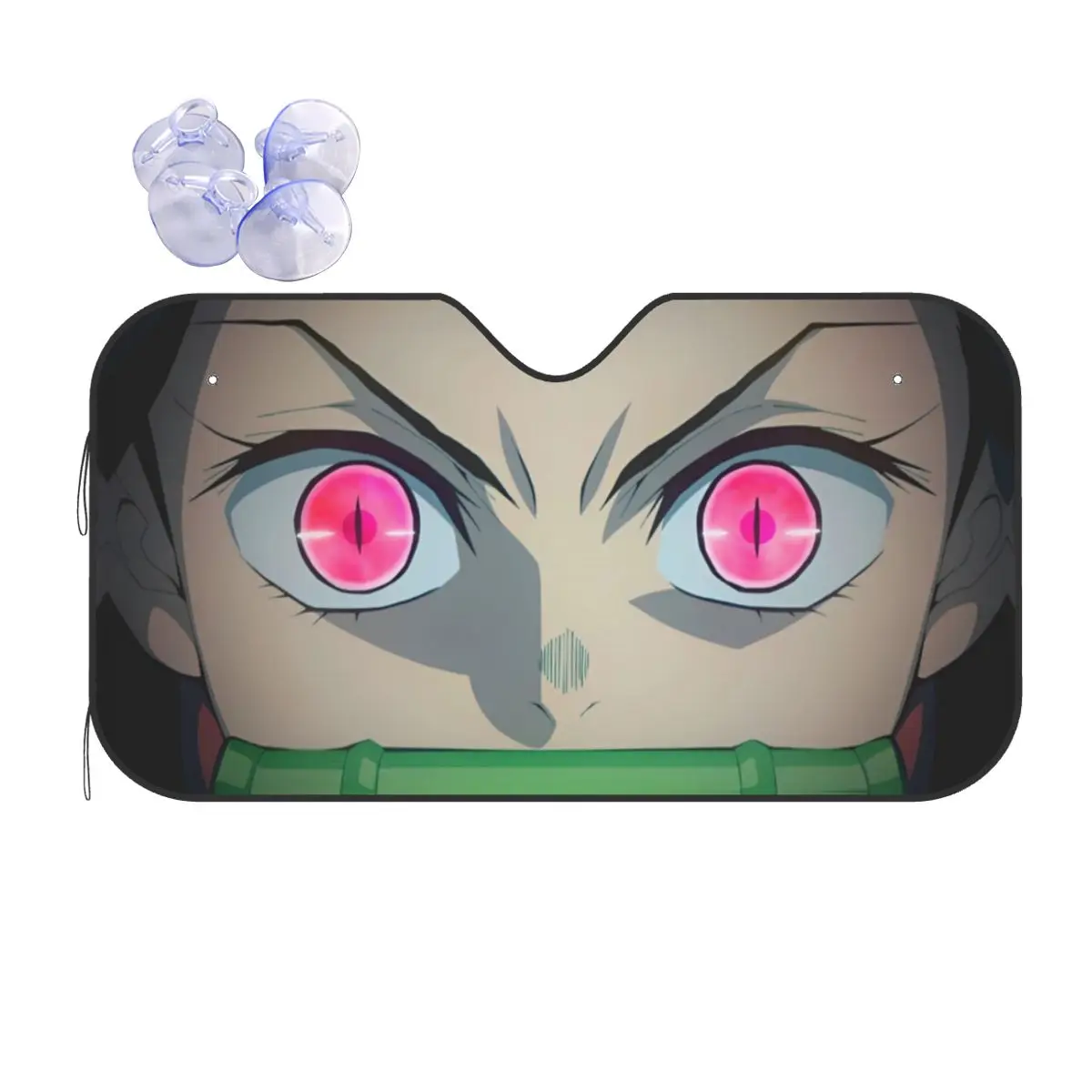Kamado Nezuko Demon Slayer Sunshade Windscreen Personality Car Front Window Visor 70x130cm Sun Visor Ice Shield Dust Protection