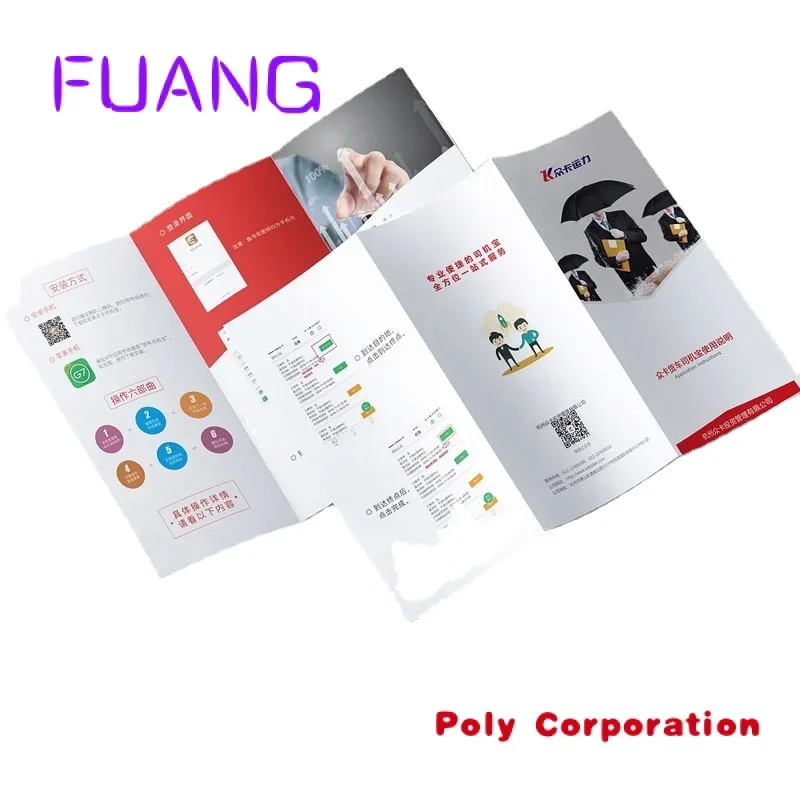 

Custom high quality multiple sizes advertising promotional color folded flyer brochure leaflet printing