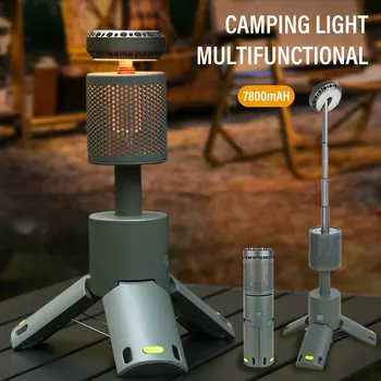 LED Outdoor Camping Lantern, UBS Rechargeable, Adjustable Color Temperature Outdoor Portable Lantern, IP65 Waterproof, Retractab 1