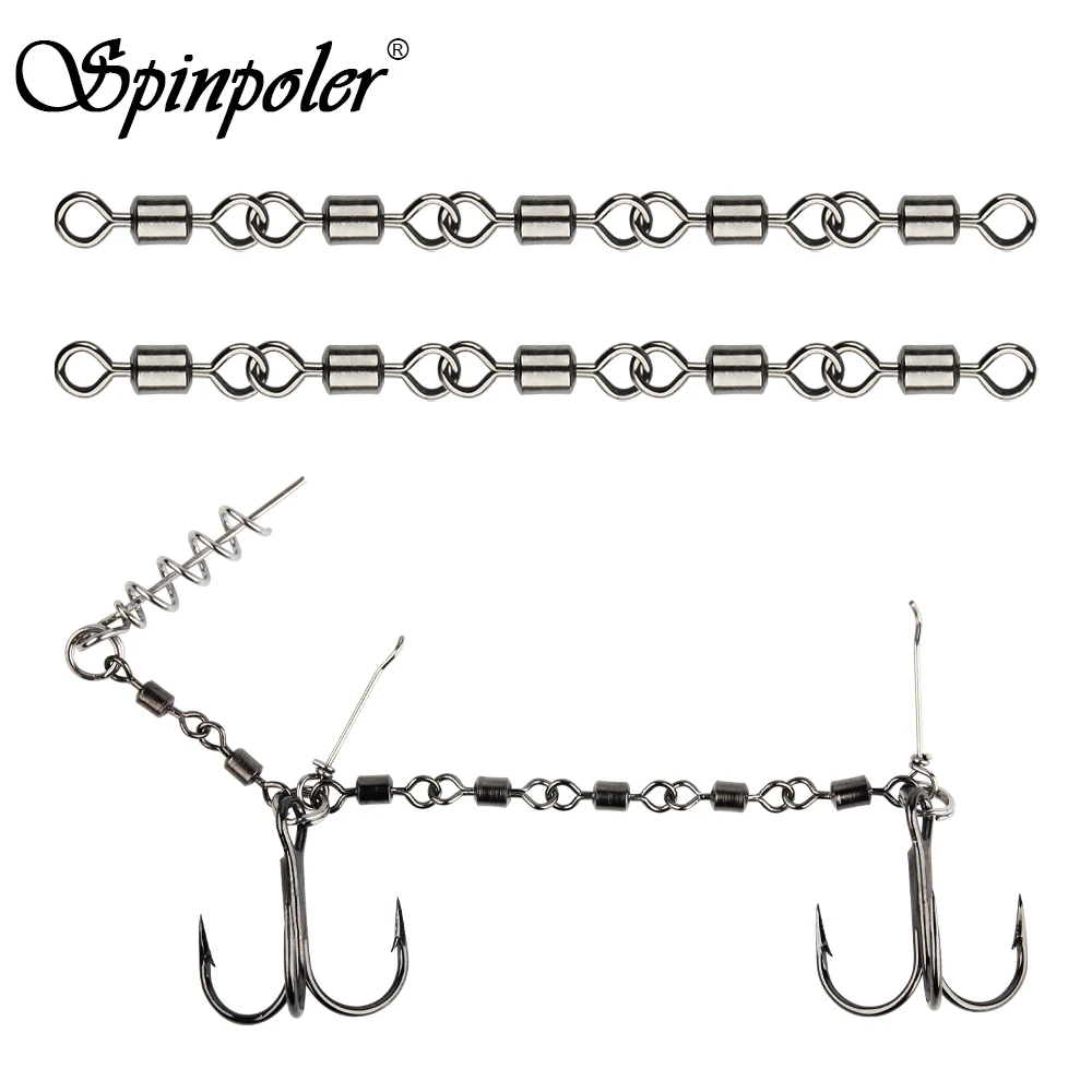 4 Fishing Swivels Accessories Size 7 Bearing Swivel Fishing Rolling