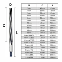 1:50 Conical Spiral Reamer HSS Hand Reamer CNC Tools Milling Cutter D3mm-20mm Extended 100/150/200/255L 2