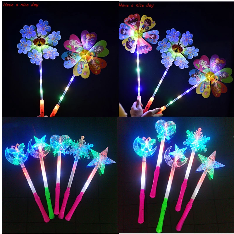 Led Glowing Windmill Toy Flashing Light Up Led Spinning Music Windmill  Strip Shape Child Toy Gift Random Color - Luminous Toys - AliExpress