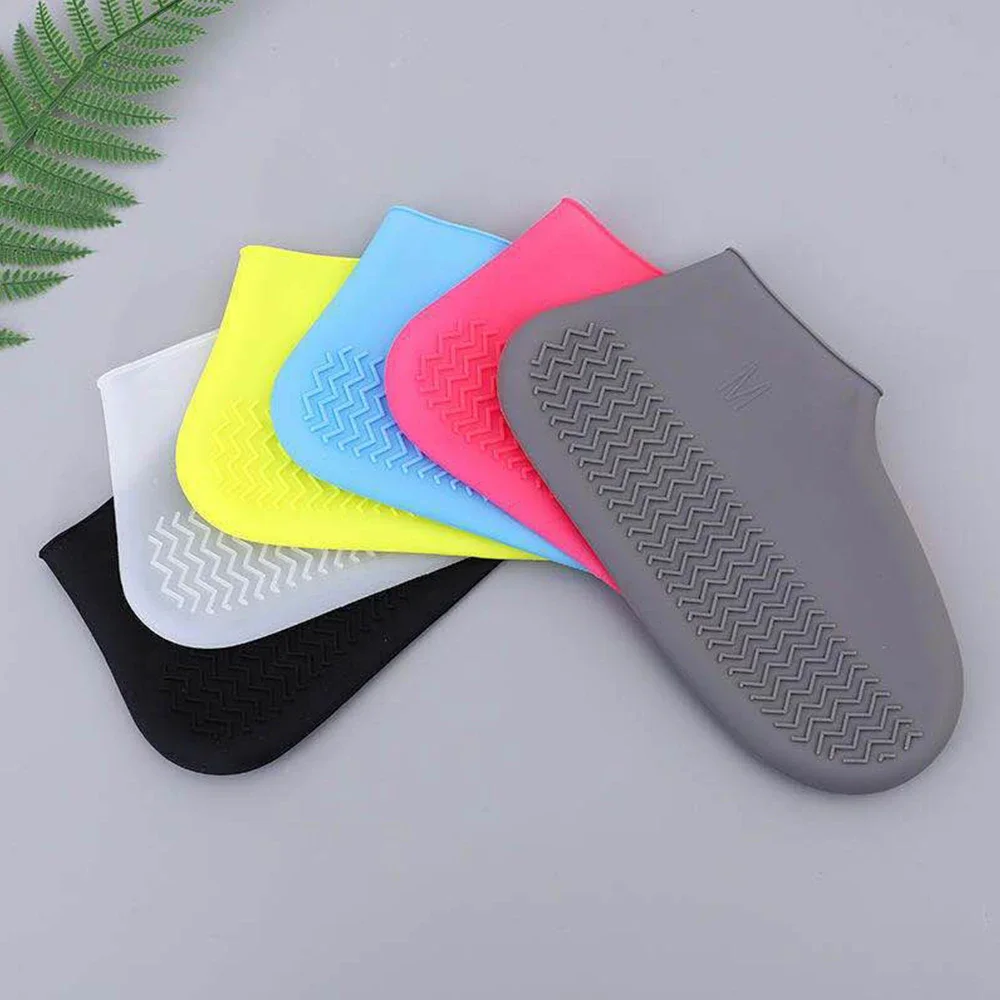 

1 Pair Silicone WaterProof Shoe Covers Slip-resistant Rubber Covers S/M/L Rain Boot Overshoes Accessories for Outdoor Rainy Day