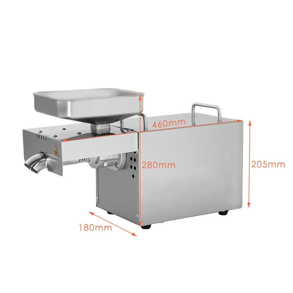 Automatic Oil Extractor Intelligent Temperature Controlled Stainless Steel Oil Press Machine For Cold/Hot Squeeze Heating 5