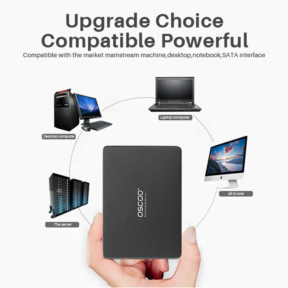 Osco-sataiii Solid State Drive Ssd Hard Drive para Laptop Desktop pc Preto 2.5 120gb 240gb - Imagem 5