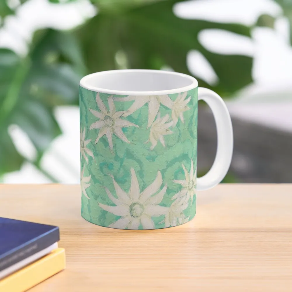 

Flannel Flowers Coffee Mug Cups Ceramic Aesthetic Cups Breakfast Thermal Mug