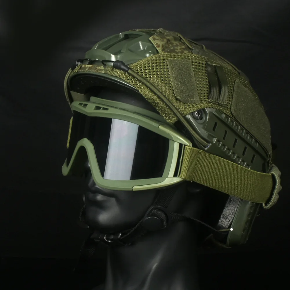 Airsoft Tactical Goggles 3 Lens Windproof Dustproof Shooting Motocross Motorcycle Mountaineering Safety Goggles CS Protection