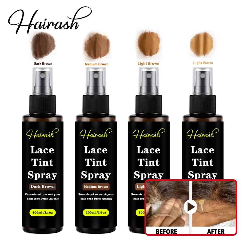Hairash Lace Tint Spray Wig Knots Healer Quick Dry Wig Grids Concealer Hair  Tint Mousse For Lace Front Wigs - Adhesives - AliExpress