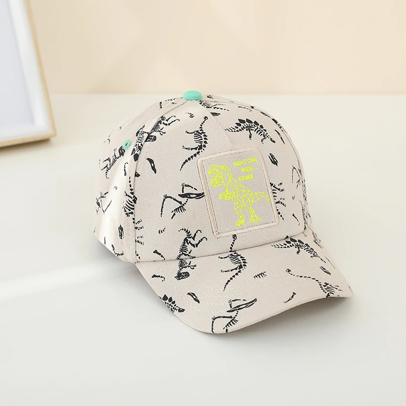 Children's Kids Baseball Cap for Girl Boy Spring Summer Baby Sun Hat Animal Dinosaur Printed Toddler Peaked Caps 5