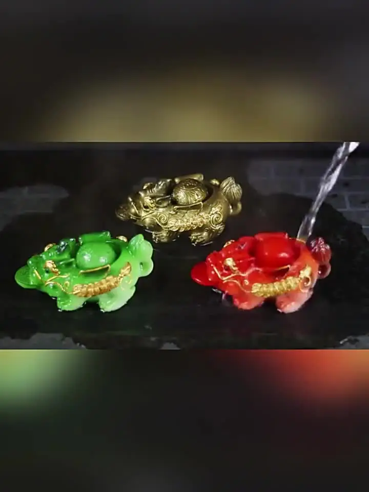 Цветная смоляная фигурки чайной жабы