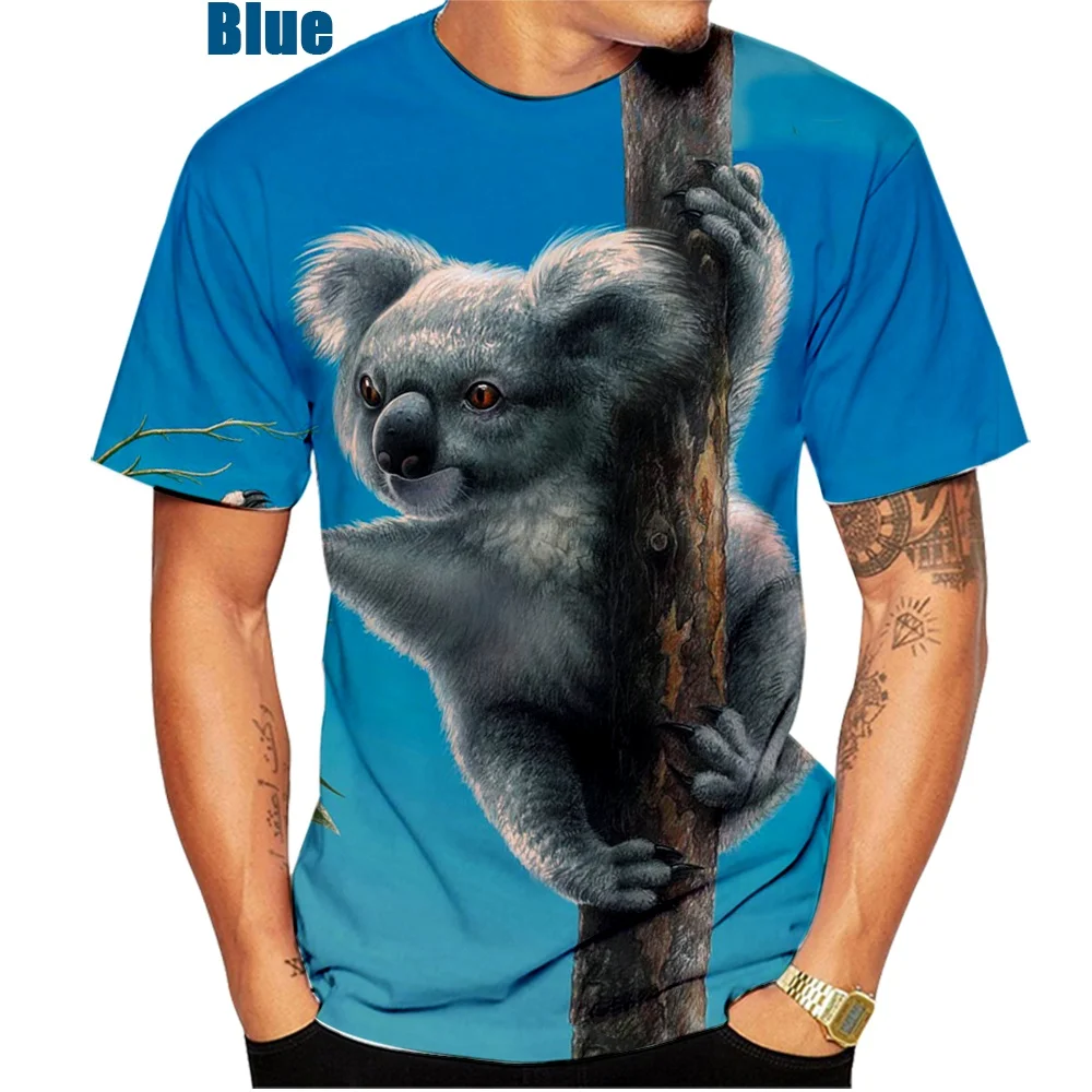 

2022 3D Print T Shirt Fashion Cute Animals Personality Men and Women Harajuku Casual Short-sleeved T-shirt
