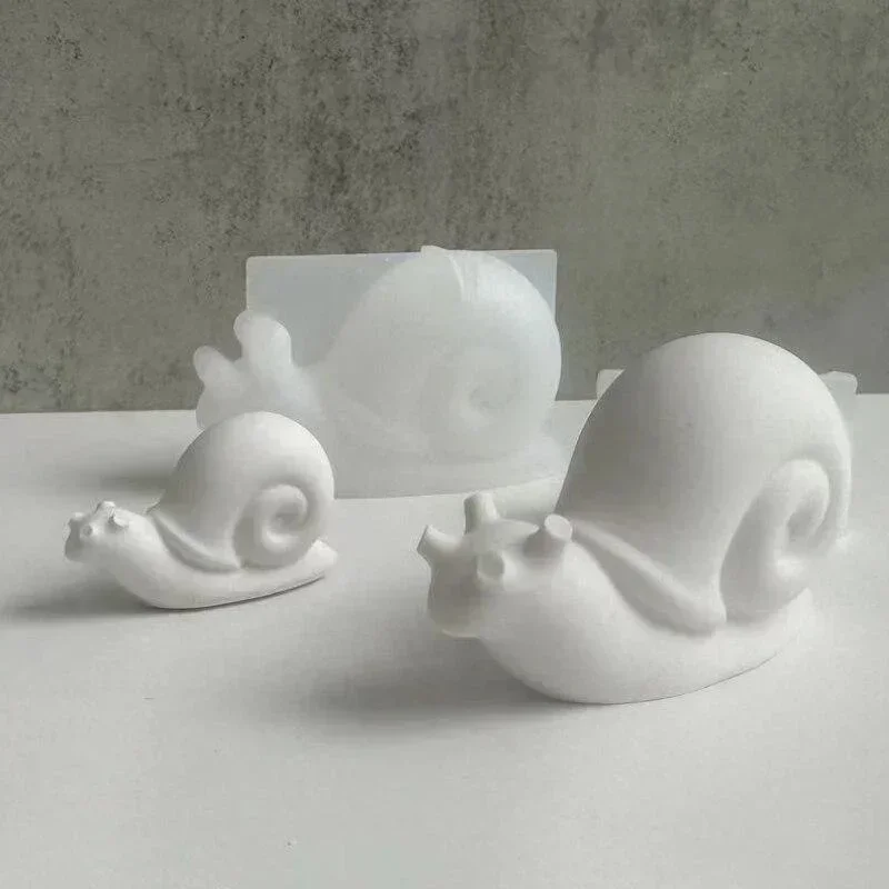 Crystal Epoxy Resin Mold Cute Snail Animal Silicone Casting Mold Snail Making Home Decor Plaster silicone mold