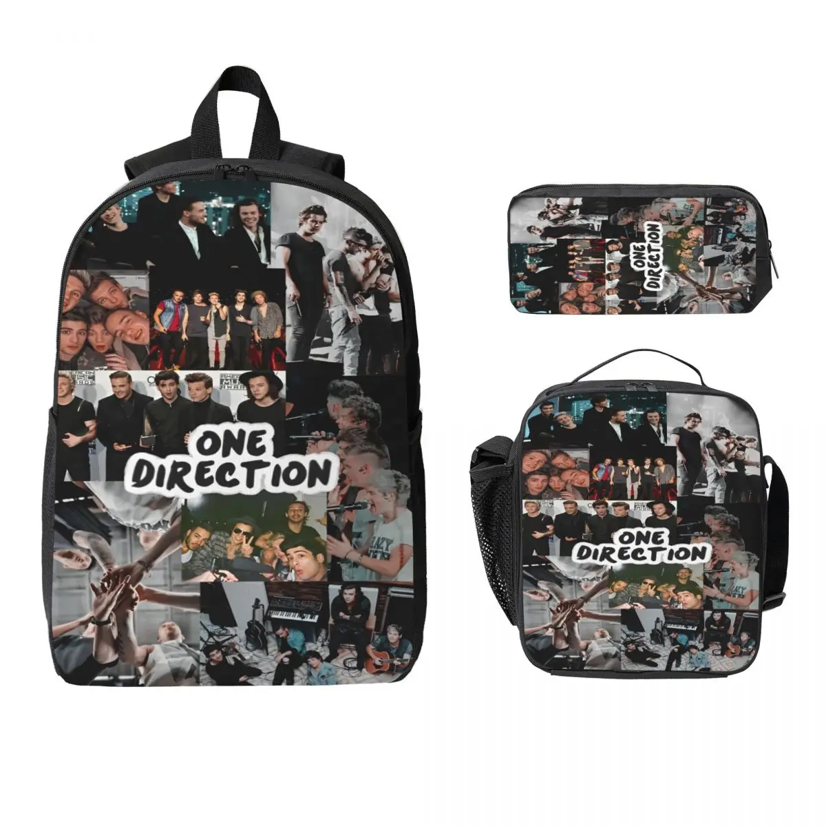 1D Boys Group One Directions Kids Backpack Lunch Box Pencil Boxes for Boys Girls Backpacks School bag Bookbag Set 1