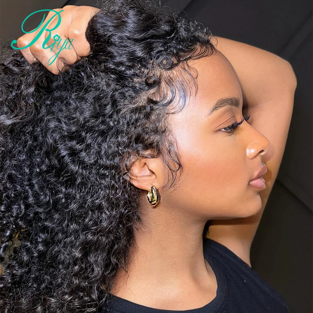 Human Hair Wigs For Women 250% Remy Human Hair Burmese Curly 13x4 Lace Front Wig With Curly Edges Deep 13x6 Lace Frontal human hair wig lace front wigs